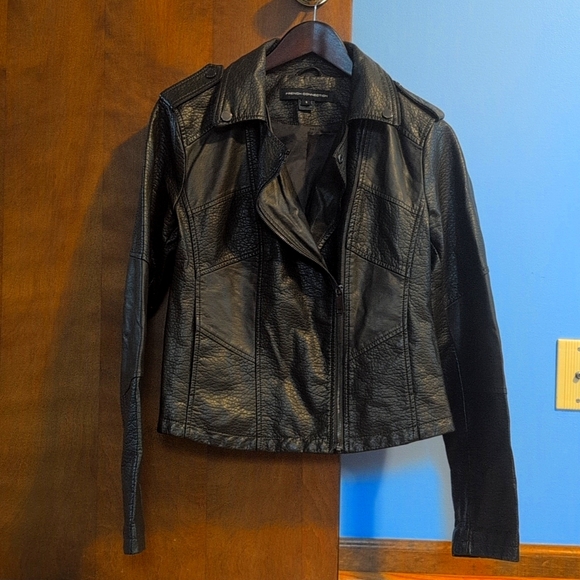 French Connection Jackets & Blazers - FRENCH CONNECTION vegan leather moto coat